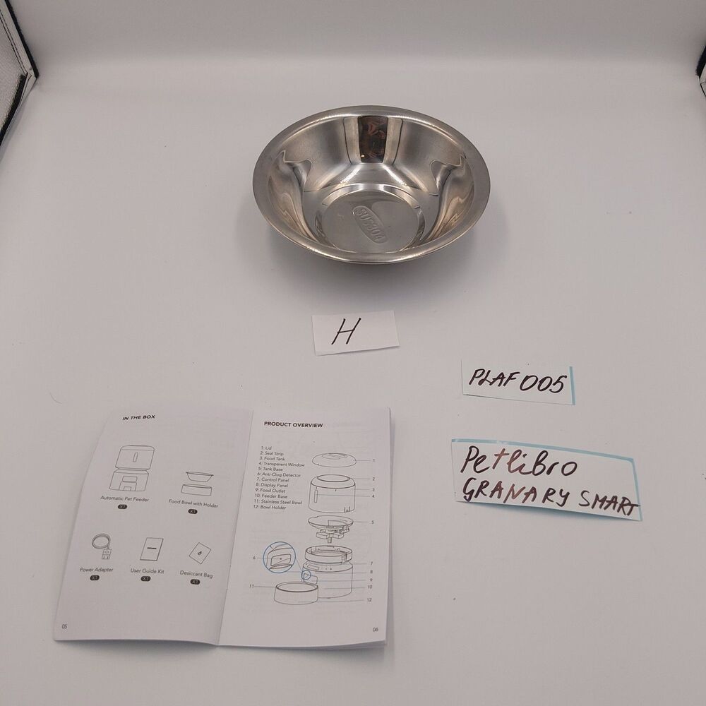 Petlibro Granary Pet Feeder Steel Bowl And And Black Holder Replacement Parts